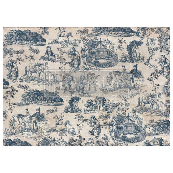 Re-Design with Prima Kacha TOILE de JOUY A1 Decoupage FIBER 23.4″x33.1″ #669720