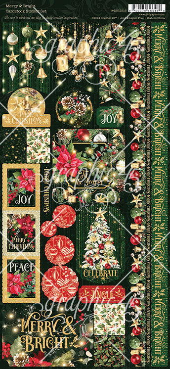 G45 Graphic 45 MERRY & BRIGHT Sticker Set #4502916