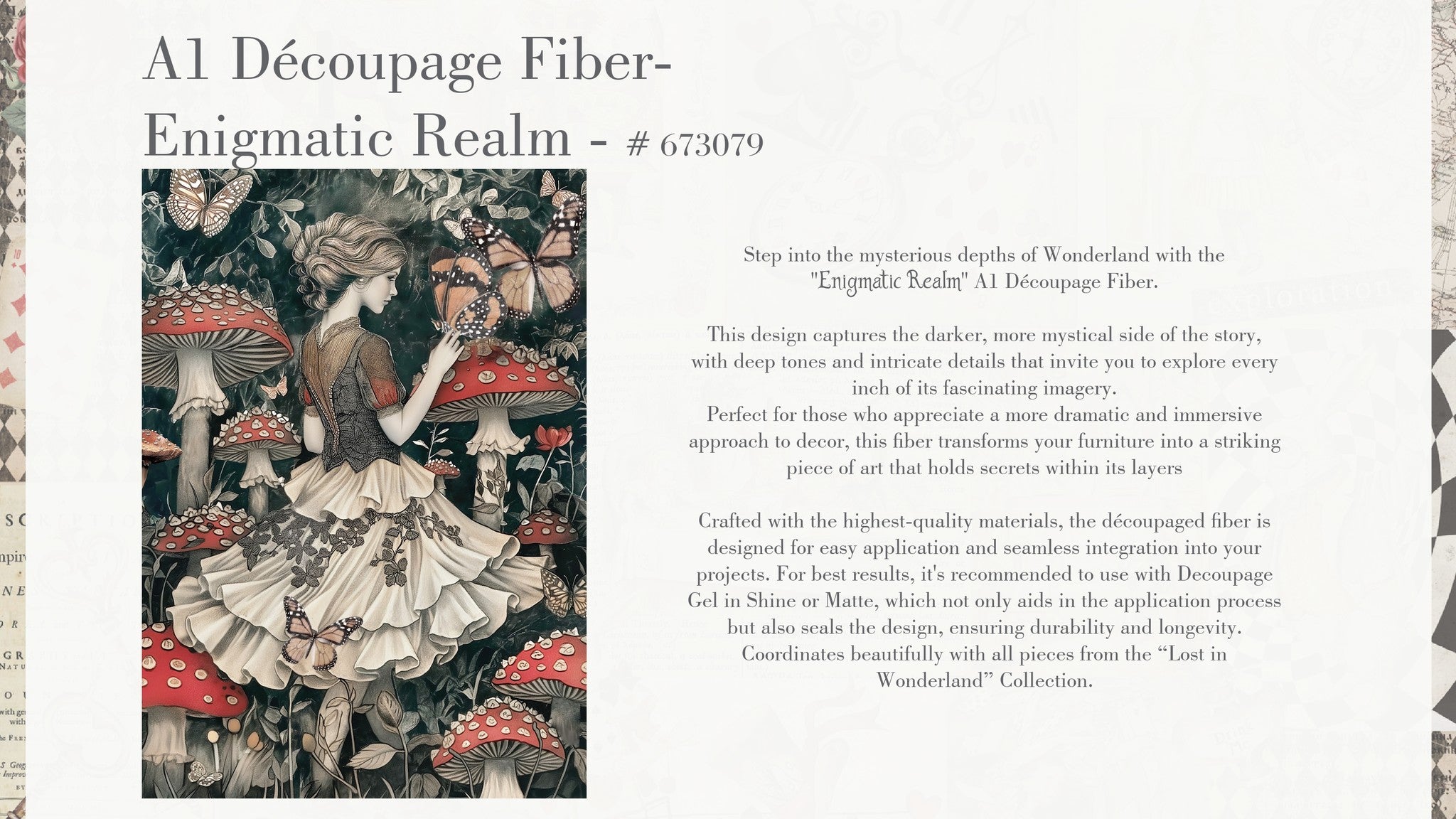 Re-Design with Prima ENIGMATIC REALM A1 Decoupage FIBER 23.4