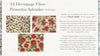 Re-Design with Prima POINSETTIAS Christmas A3 Decoupage FIBER 11.7" x 16.5" 3 Sheets #671563