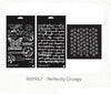 Prima Finnabair Limited Edition PERFECTLY GRUNGY STENCIL Set 3 pcs #969967