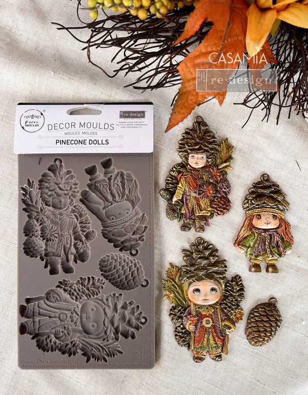 ReDesign with Prima PINECONE DOLLS Moulds Food Safe Heat Resistant Resin 5X8 #672478