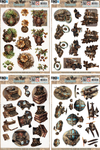 Find It Trading Steampunk BERRIE'S BEAUTIES 3D Push Out Sheets - 4 Sheets