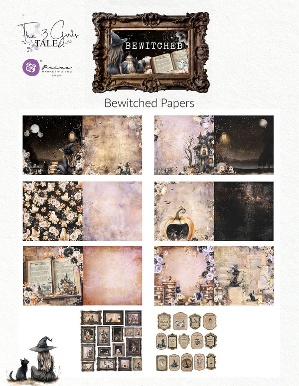 Prima BEWITCHED HALLOWEEN Collection 12x12 Paper Pad 14 Sheets #677763