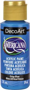 DecoArt CRISP BLUE Americana Acrylic Paint 2 oz. Bottle - #DA376