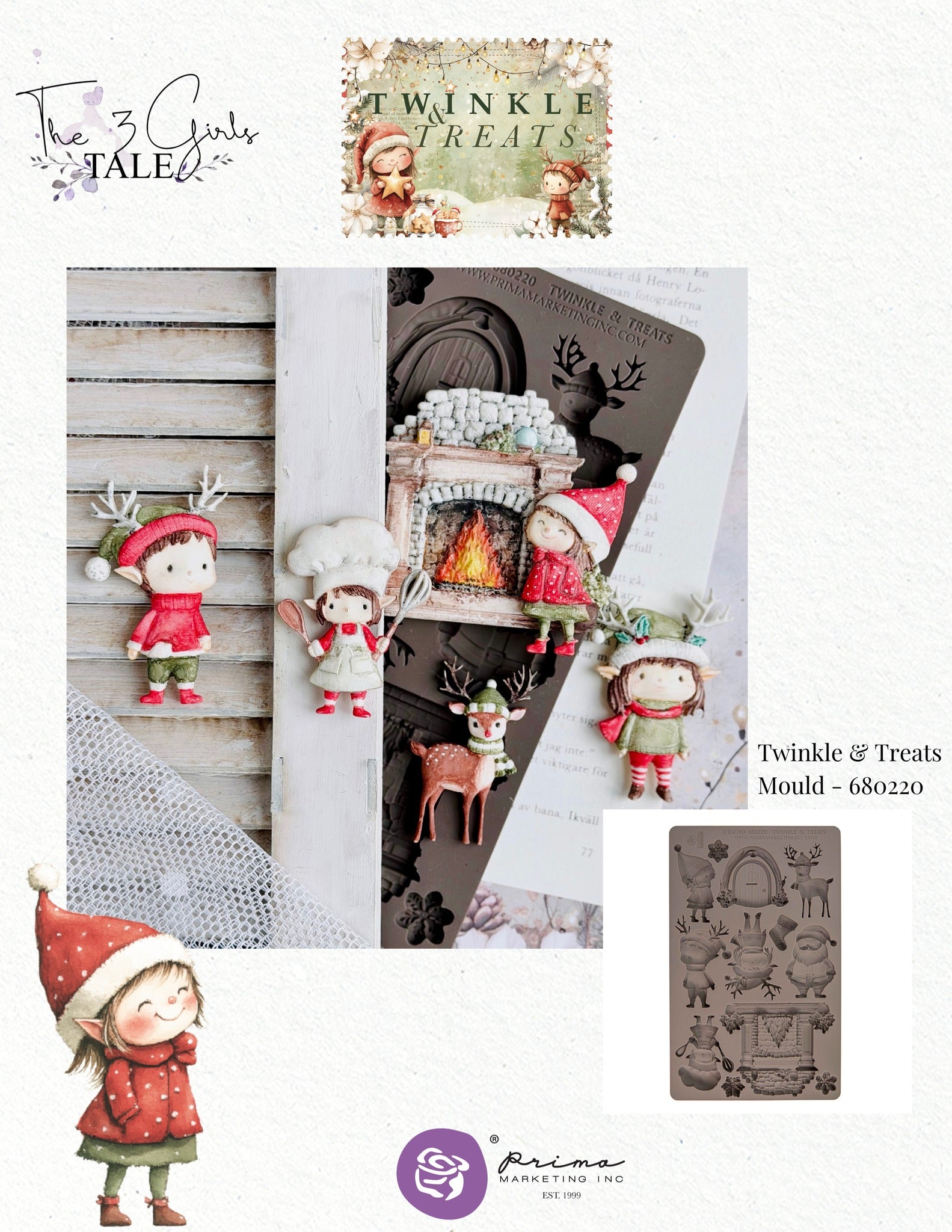 Prima TWINKLE & TREATS Christmas Silicone Moulds Molds 5