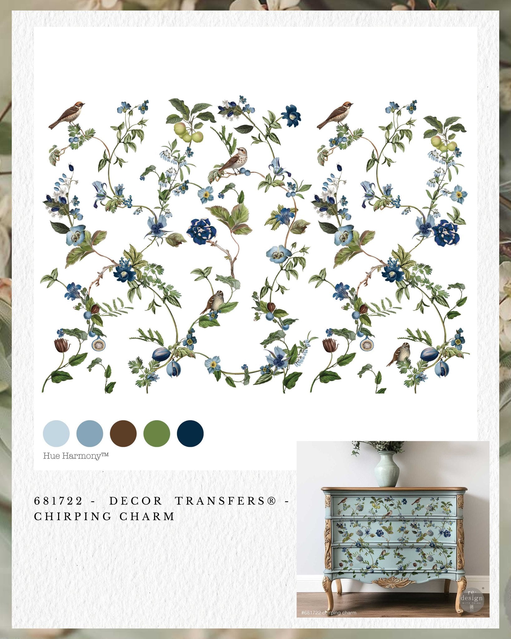 ReDesign with Prima Decor Transfer CHIRPING CHARM 24