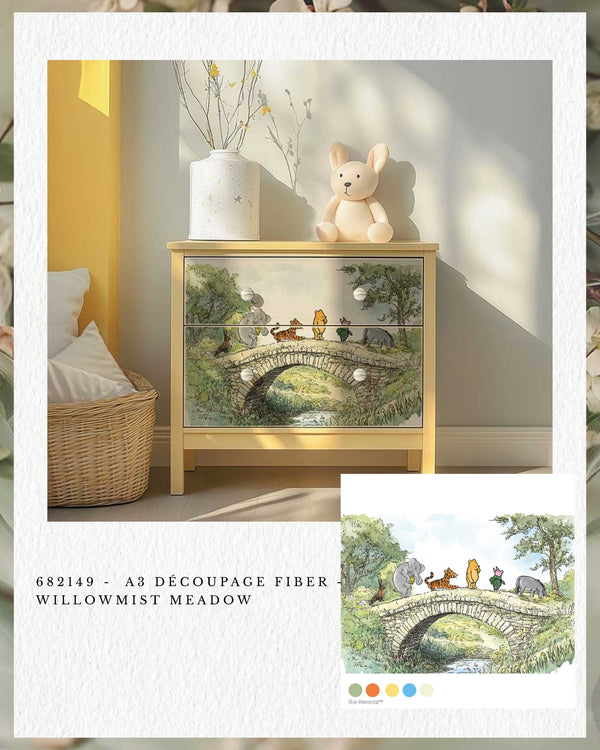 Re-Design with Prima WILLOWMIST MEADOW A3 Decoupage FIBER 11.7" x 16.5" 1 Sheet #682149