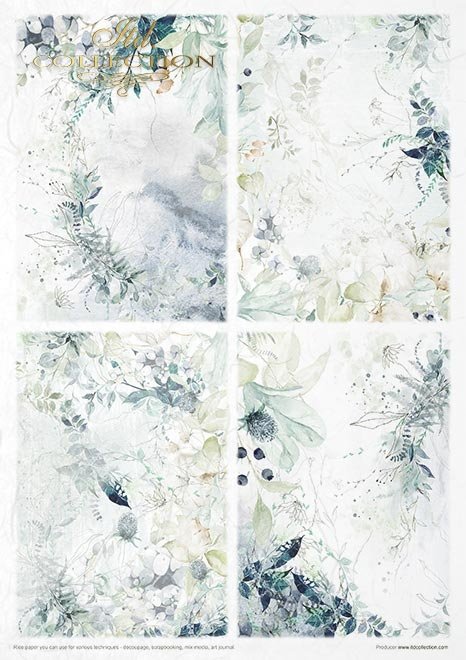 ITD Collection The WORLD of ICE Porcelain A4 Rice Paper Set 11 Sheets #RP027