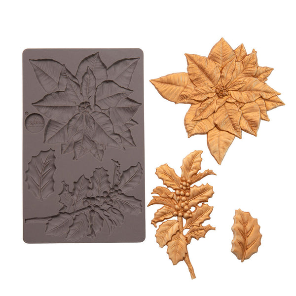 Re-Design with Prima PERFECT POINSETTIA Moulds - Food Safe Heat Resistant Resin 5X8 #674740