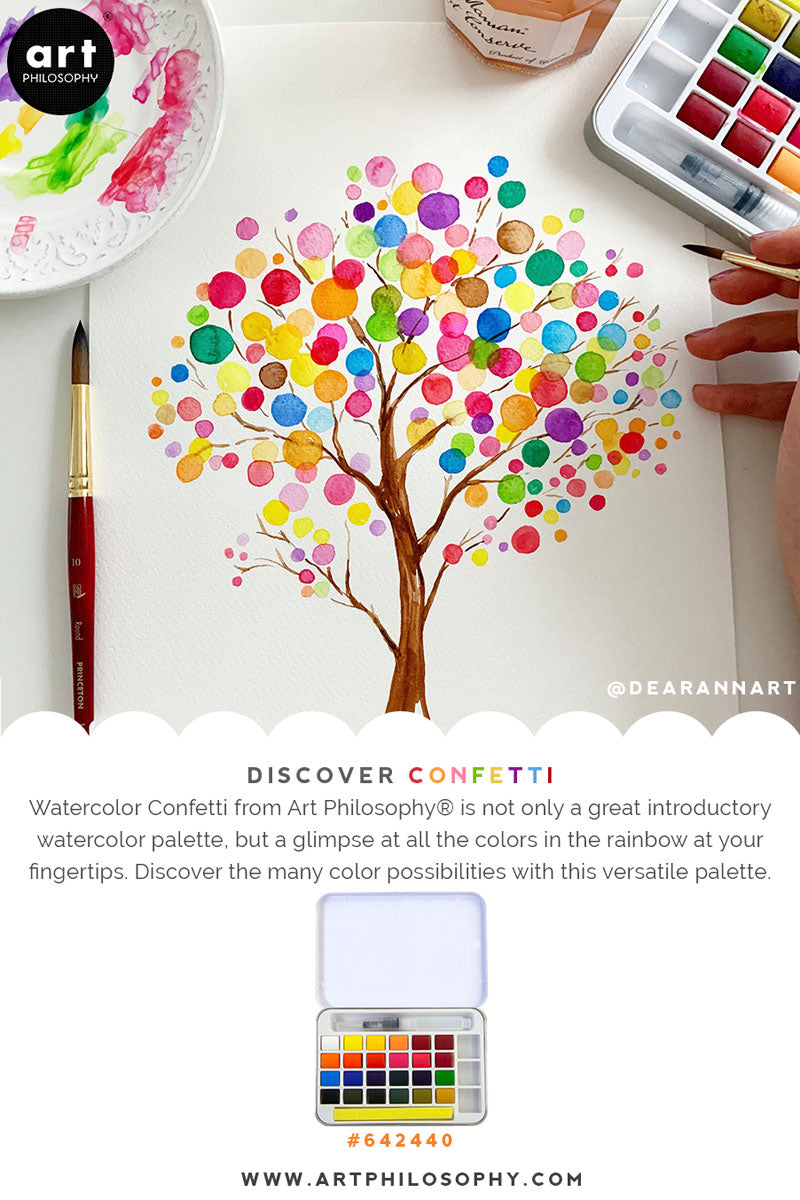 Prima Marketing Art Philosophy WATERCOLOR CONFETTI SET 24 Colors #642440