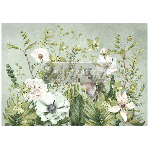 Re-Design with Prima FROGGY MEADOW GREENS A1 Decoupage FIBER 23.4" x 33.1" #669584 Limited Release