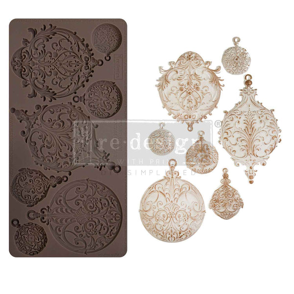 Re-Design with Prima VINTAGE GLAMOUR Ornaments Decor Moulds 5X10 Food Resin #670450