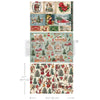 Re-Design with Prima SANTALAND SPARKLE A3 Decoupage FIBER 11.7" x 16.5" 3 Sheets #671464