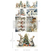 Re-Design with Prima BUNNY WONDERLAND Christmas A3 Decoupage FIBER 11.7" x 16.5" 3 Sheets #671518