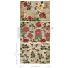 Re-Design with Prima POINSETTIAS Christmas A3 Decoupage FIBER 11.7" x 16.5" 3 Sheets #671563