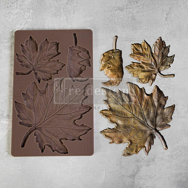 Re-Design with Prima FALLING LEAVES FANTASY Moulds - Food Safe Heat Resistant Resin 5X8 #672232