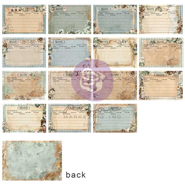 Prima THE HOME BAKER Collection Recipe Cards4X6 Journaling Notecards #672669