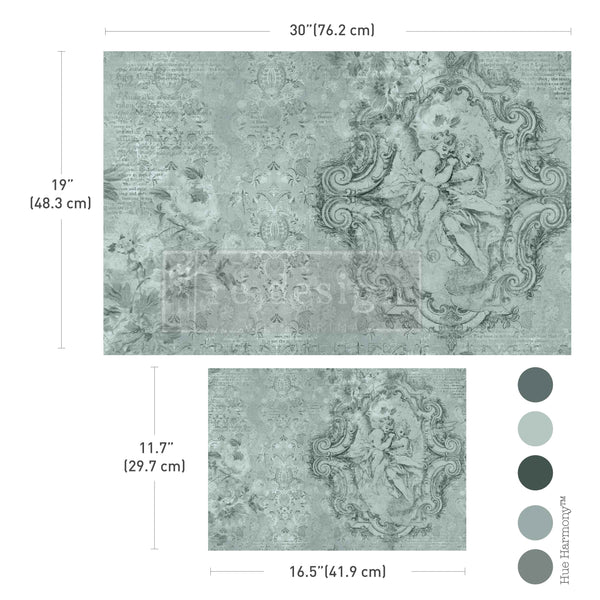 Re-Design with Prima JARDIN DES CHERUBINS Double Delight Decoupage FIBER Set 2 Sheets #674304