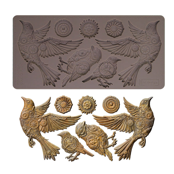 Re-Design with Prima GEARS OF FLIGHT Decor Moulds Mold 5X10 Food Resin #675141