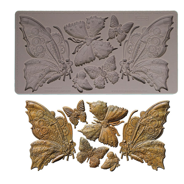 Re-Design with Prima STEAMFLIGHT SYMPHONY Decor Moulds Mold 5X10 Food Resin #675172