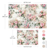 Re-Design with Prima ROSY REVERIE Double Delight Decoupage Fiber 19.5"x30" and 11.7" x 16.5"  2 Sheets #676544