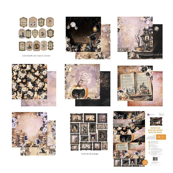 Prima BEWITCHED HALLOWEEN Collection 12x12 Paper Pad 14 Sheets #677763