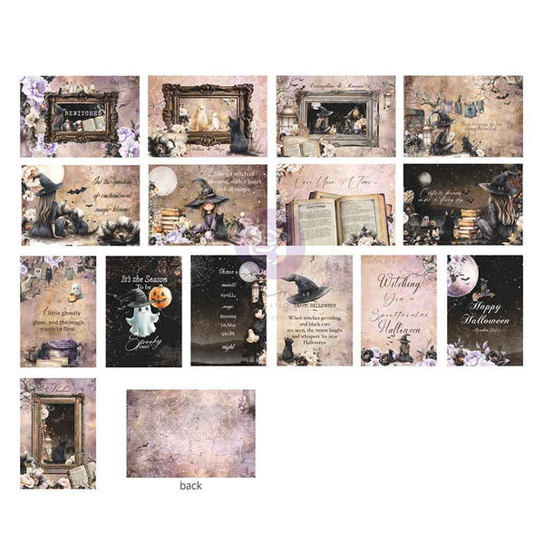 Prima BEWITCHED HALLOWEEN Collection 4X6 Journaling Notecards #677787