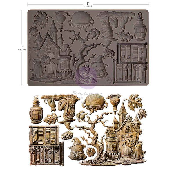 Prima BEWITCHED Halloween Moulds Molds Food Safe Heat Resistant RESIN 5X8 #677862