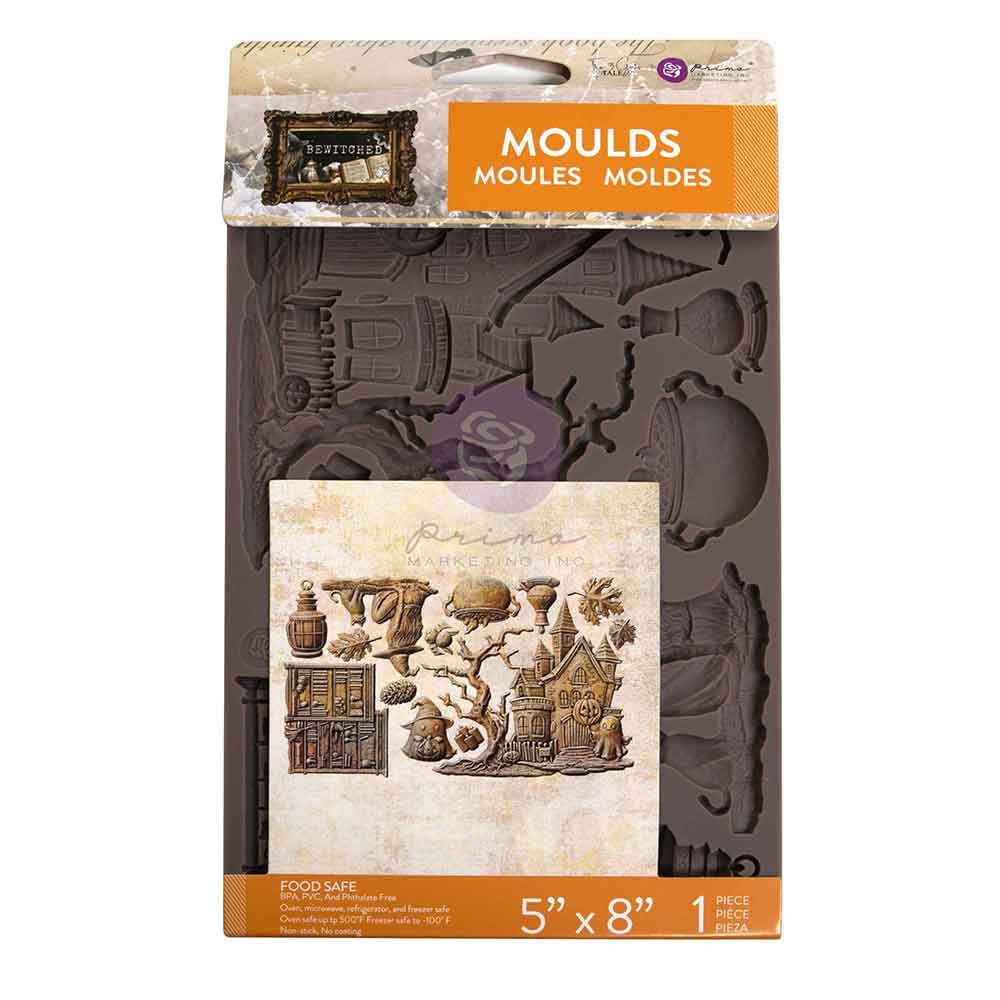 Prima BEWITCHED Halloween Moulds Molds Food Safe Heat Resistant RESIN 5X8 #677862