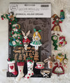 Decorative moulds packaging with Christmas-themed figures on a decorative background