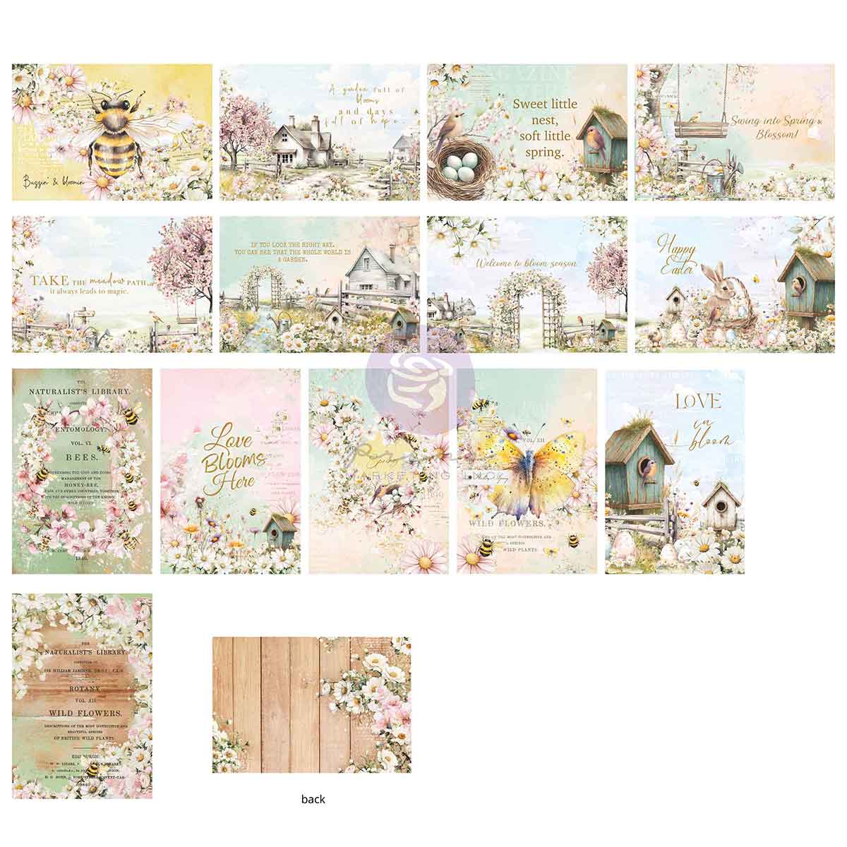 Prima AMONG THE WILDFLOWERS Collection 4X6 Journaling Notecards #682255