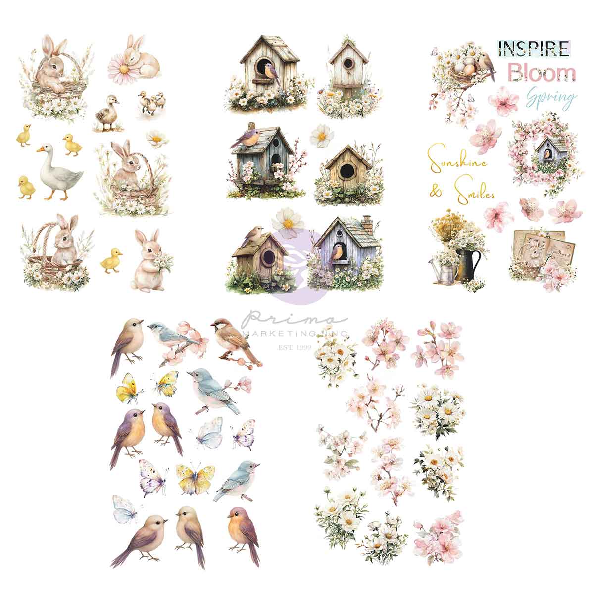 Prima AMONG THE WILDFLOWERS Collection Stickers 5 Sheets #682378