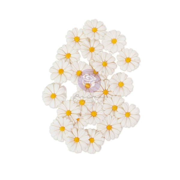 Prima Among the Wildflowers Collection WHITE MEADOW DAISIES Flowers 24 pcs #682439