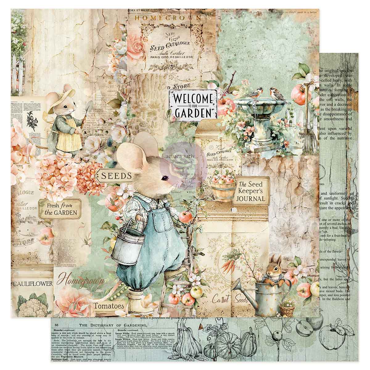 Prima HOMEGROWN Collection 12x12 Paper Pad 14 Sheets #683382