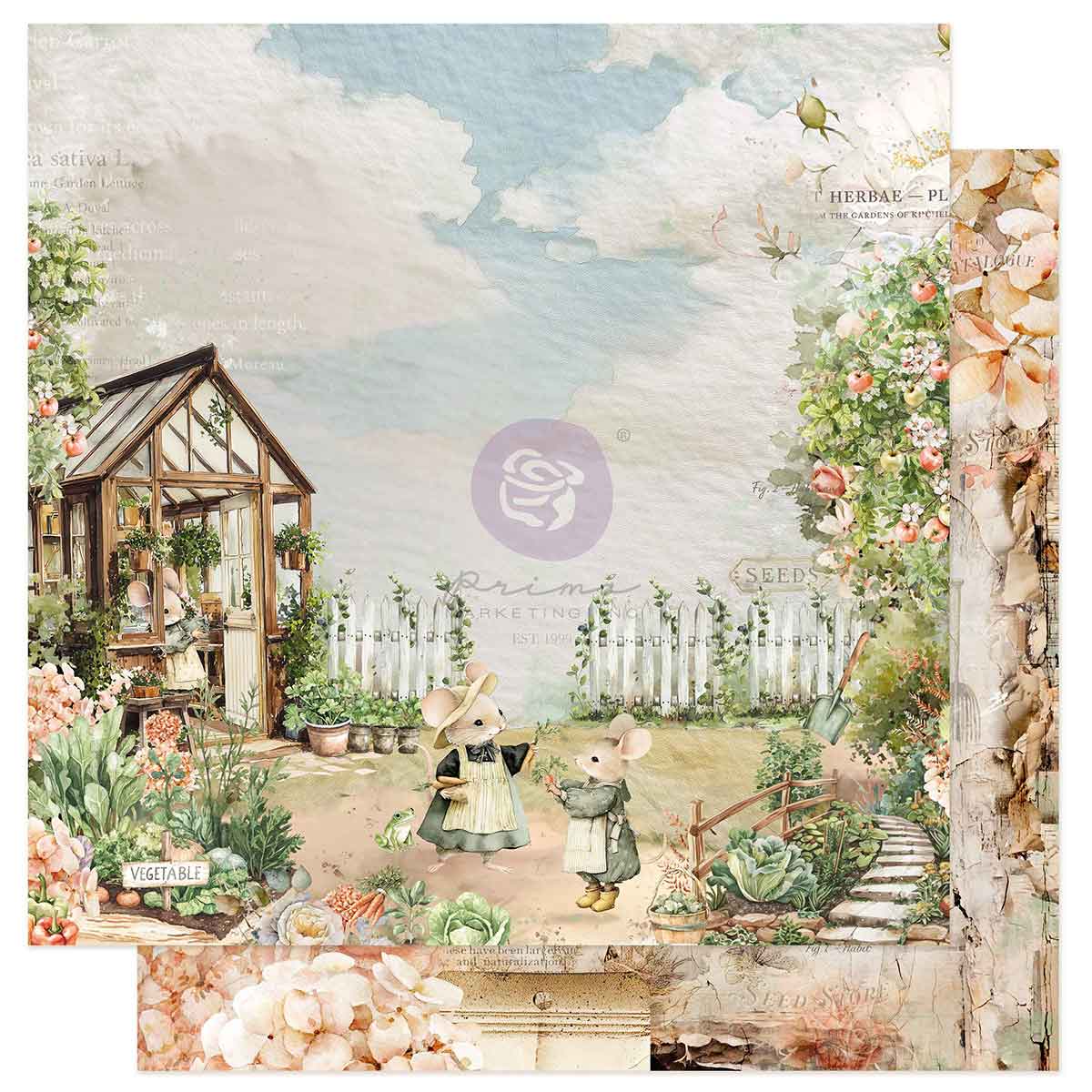 Prima HOMEGROWN Collection 12x12 Paper Pad 14 Sheets #683382