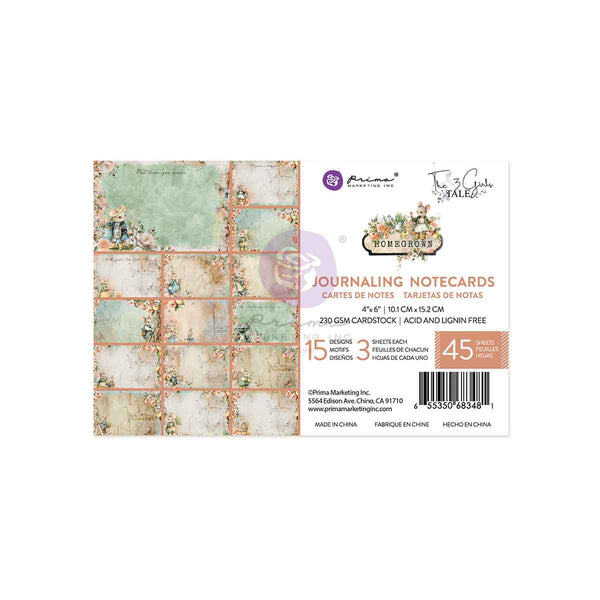 Prima HOMEGROWN Collection 4X6 Journaling Notecards #683481
