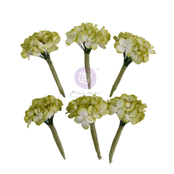 Prima HOMEGROWN Collection GARDEN HYDRANGEA MIST Flowers 6 pcs #683658