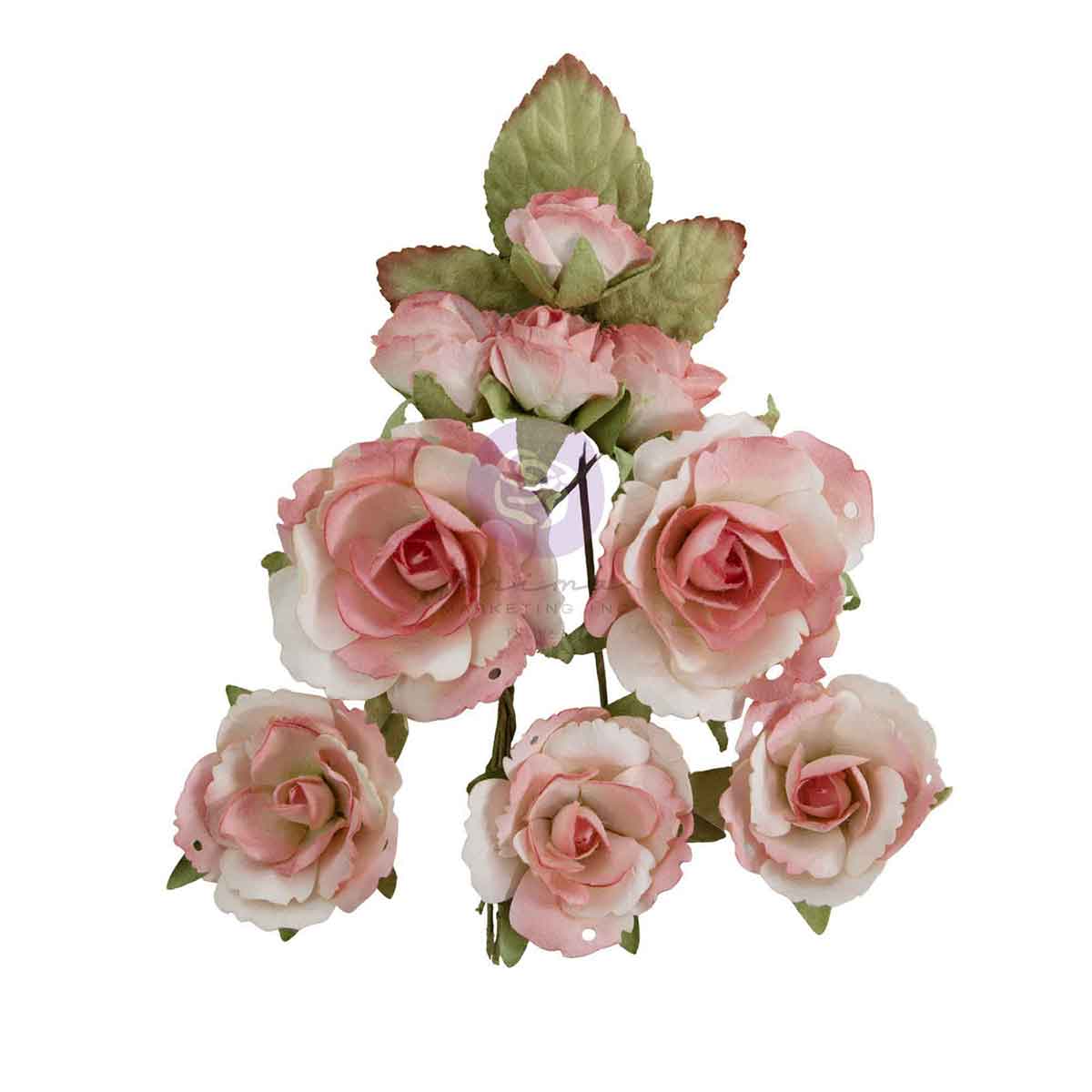 Prima HOMEGROWN Collection GARDEN ROSE BLUSH Flowers 10 pcs #683672