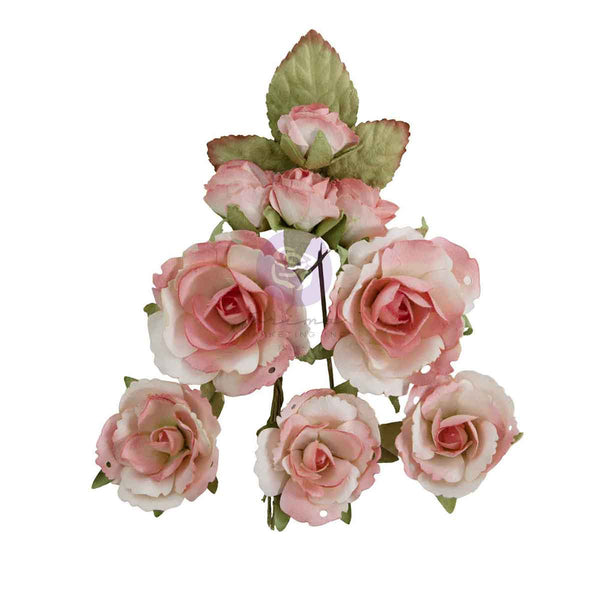 Prima HOMEGROWN Collection GARDEN ROSE BLUSH Flowers 10 pcs #683672