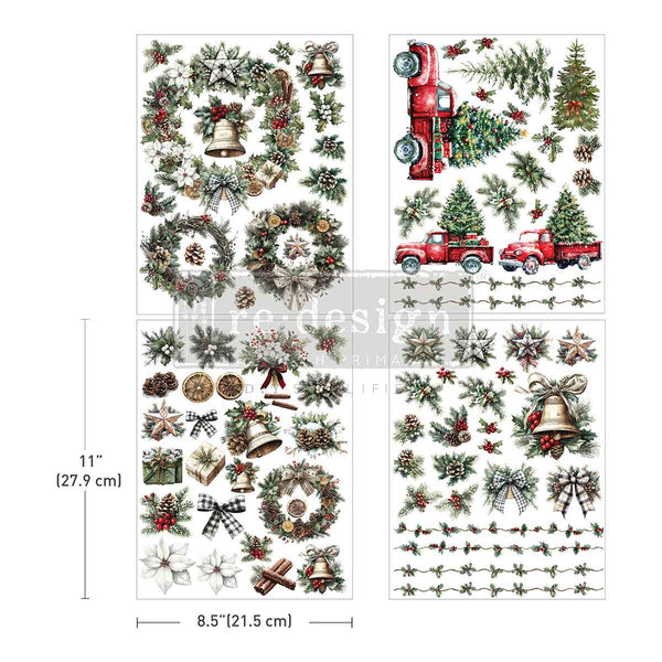 Re-design with Prima HOME for the HOLIDAY Christmas 8.5 x 11 Middy Transfers 3 sheets + BONUS Sheet #683771 Limited Edition