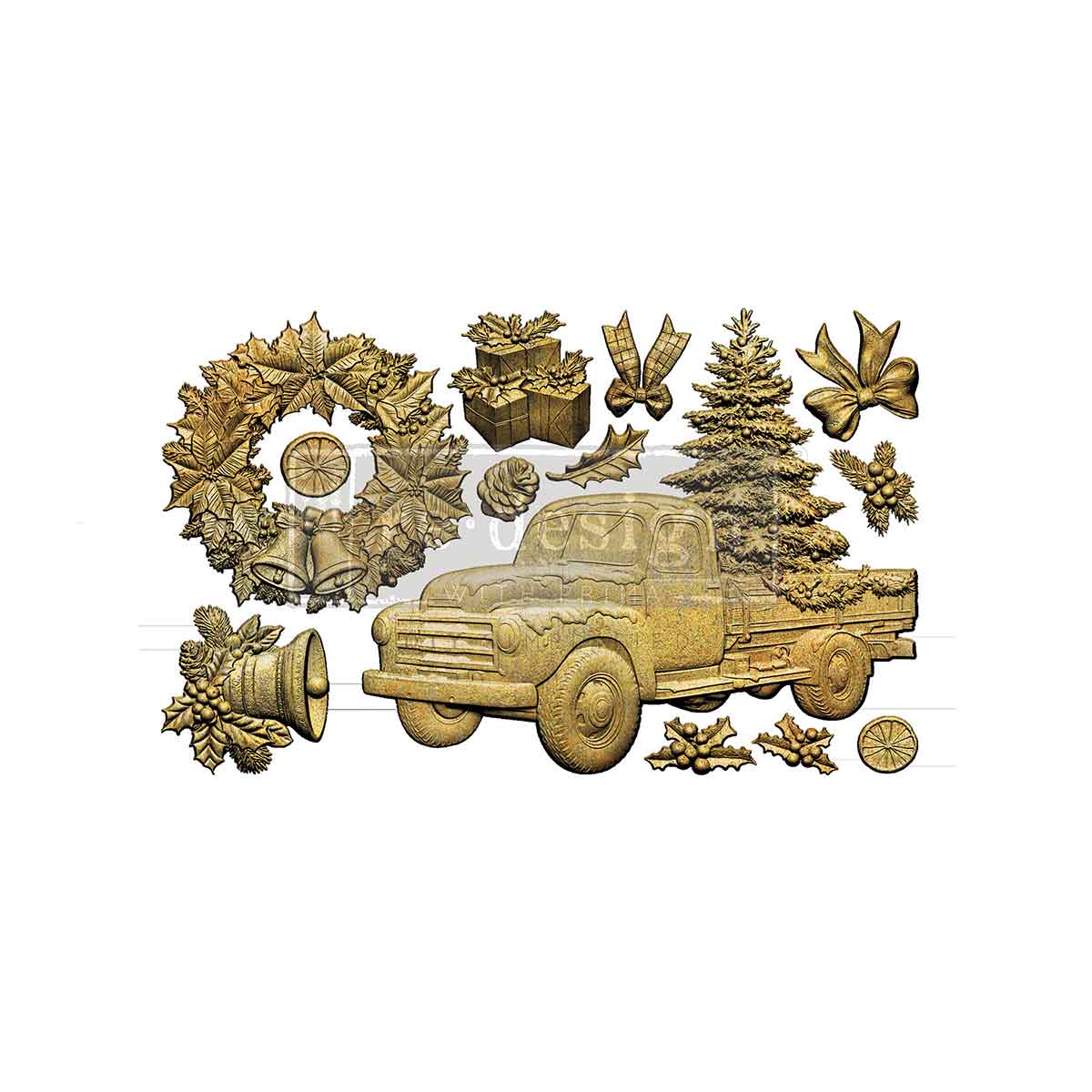 ReDesign with Prima COUNTRY CHRISTMAS DELIVERY Moulds Food Safe Heat Resistant Resin 5X8