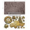 ReDesign with Prima COUNTRY CHRISTMAS DELIVERY Moulds Food Safe Heat Resistant Resin 5X8" #684471