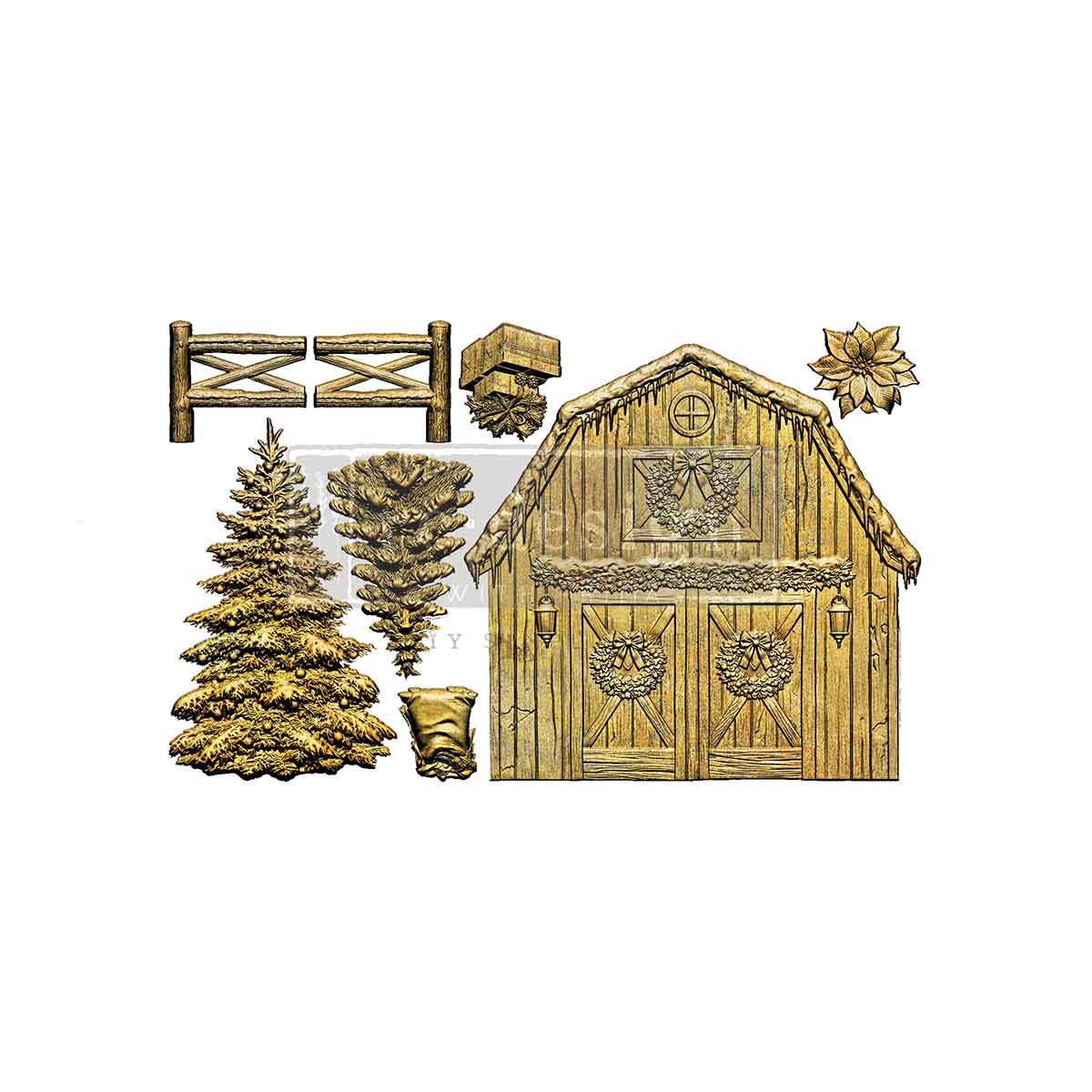 ReDesign with Prima HOMESTEAD HOLIDAY Christmas Moulds Food Safe Heat Resistant Resin 5X8