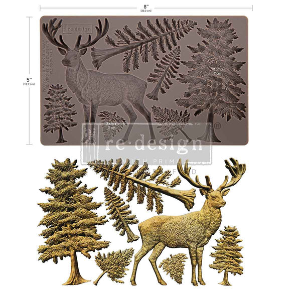 ReDesign with Prima STAG of the HIGHLANDS Christmas Moulds Food Safe Heat Resistant Resin 5X8" #684778