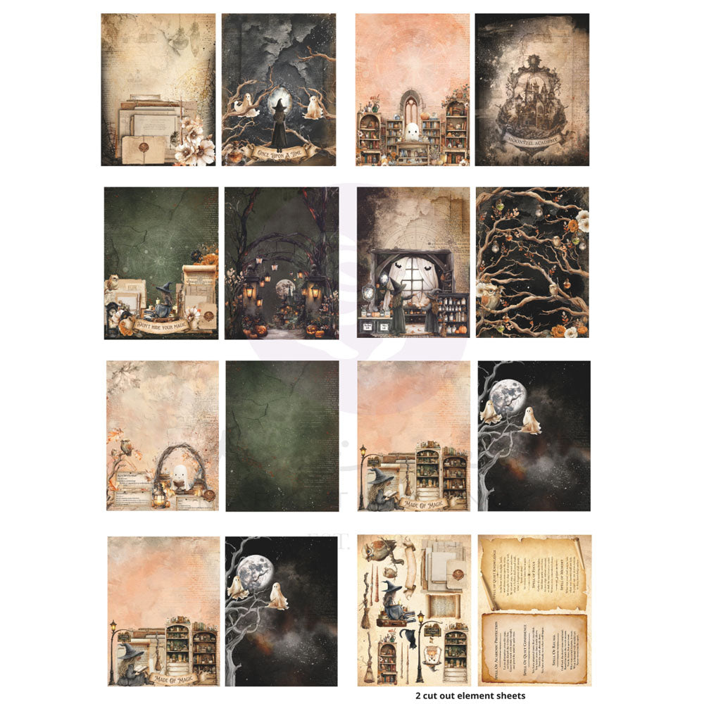 Prima - 3 Girls Tale - MADE OF MAGIC Halloween Collection - 8X6 Paper Pad #684822
