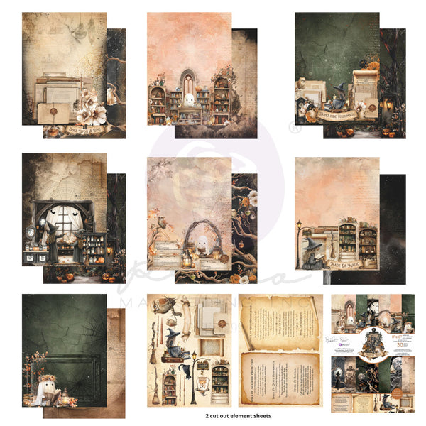 Prima - 3 Girls Tale - MADE OF MAGIC Halloween Collection - 8X6 Paper Pad #684822