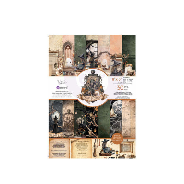 Prima - 3 Girls Tale - MADE OF MAGIC Halloween Collection - 8X6 Paper Pad #684822