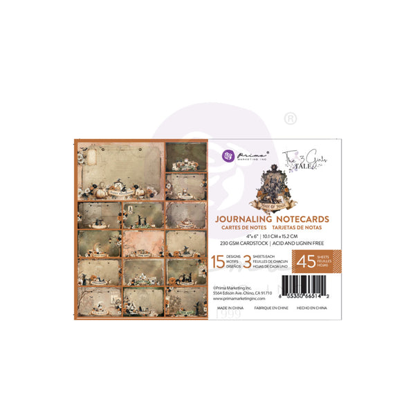Prima 3 Girls Tale MADE OF MAGIC Collection 4X6 Journaling Notecards #684839