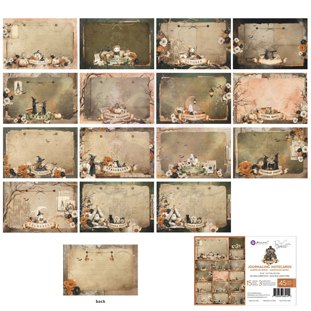 Prima 3 Girls Tale MADE OF MAGIC Collection 4X6 Journaling Notecards #684839
